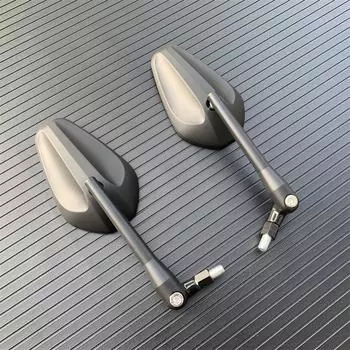 Складное зеркало заднего вида для мотоцикла, 2 шт., овальное, 10 мм, зеркала заднего вида для скутера, электронного велосипеда, выпуклое зеркало сзади для KTM A