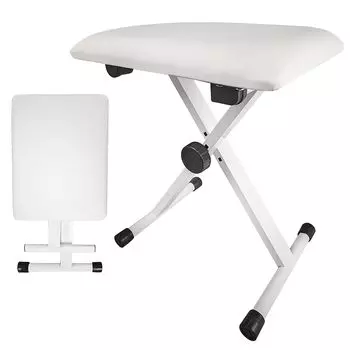 Складной электронный стул для пианино Yireal, скамья для клавиатуры, регулировка высоты на 3 уровнях, легкий складной табурет с подушкой, компактный дизайн, X-образный,