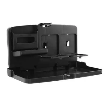 Складной автомобильный подстаканник, обеденный стол на заднее сиденье автомобиля, подставка для напитков, поднос для еды, полка для хранения в салоне автомобиля, универсальный кронштейн чёрный