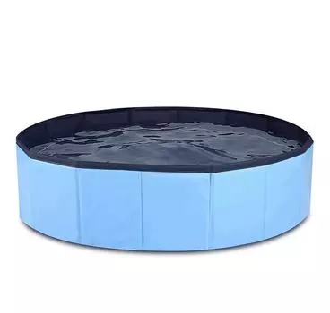 Складной бассейн для собак, складной детский бассейн с отверстием для быстрого слива, небольшой бассейн для собак, переносная детская ванна для собак, бассейн для купания домашних животных 80X20cm