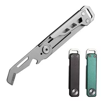 Складной брелок для ключей, открывалка для бутылок, многофункциональный нож для резки коробок, нож для писем, нержавеющая сталь, EDC, открывалки для пивных бутылок для кемпинга, путешествий чёрный