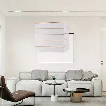 Складной бумажный фонарь, чехол, подвесной абажур, прямоугольное украшение для