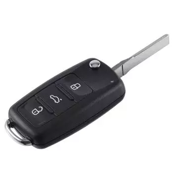 Складной чехол-брелок с 3 кнопками для VW Tiguan Golf Sagitar Polo MK6 Passat 3 Button чёрный