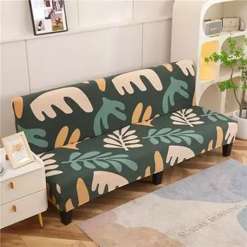 Складной чехол для дивана-кровати для гостиной, безрукие чехлы для диванов, эластичный материал из спандекса, мягкие чехлы S(length 120-150cm)