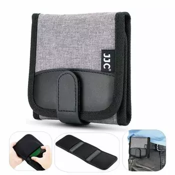 Складной чехол для фильтра JJC, чехол для 3 фильтров 25 мм, 37 мм, 39 мм, 43 мм, 46 мм, 49 мм, 52 мм, 55 мм, 58 мм, 62 мм, 67 мм, 72 мм, 77 мм, 82 мм, совместим с UV CPL ND