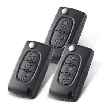 Складной чехол для ключа Cae, пустая оболочка для Peugeot 107 207 307 307S 308 407 607 2006 для Citroen C2 C3 C4 C5 C6 C8 VA2 CE0523 Trunk