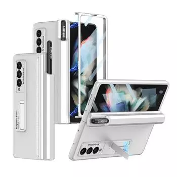 Складной чехол для полной защиты тела для Samsung Galaxy Z Fold 4 Fold4 Fold3 Fold 3 5g Zfold4, пленочные чехлы из закаленного стекла no pen чёрный