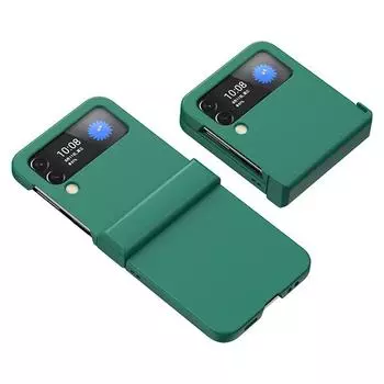 Складной чехол для телефона с защитой от царапин для Samsung Flip4, чехол для Samsung Galaxy Z Flip4 Flip 4 Flip3 Flip 3, чехол с защитой от отпечатков пальцев for Samsung Z flip 3 темно-зеленого
