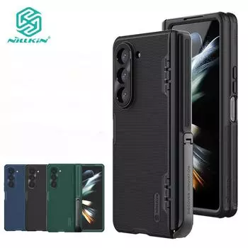 Складной чехол Nillkin Super Frosted Shield для Samsung Galaxy Z Fold 5, матовый ТПУ + ПК, противоударная задняя крышка с защитой от отпечатков пальцев For Galaxy Z Fold5 чёрный