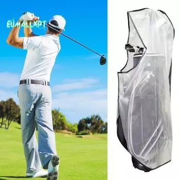 Складной чехол от дождя для сумки для гольфа - водонепроницаемый и пылезащитный, прозрачный дождевик из ПВХ, сверхпрочный, для игроков в гольф, женщин и мужчин чистый
