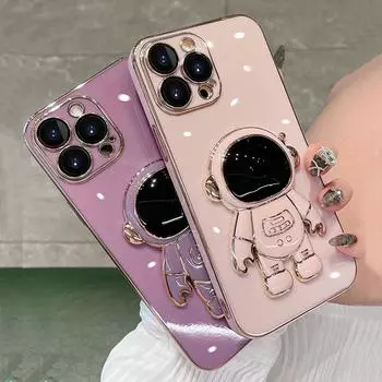 Складной чехол-подставка с гальваническим покрытием для Iphone 11 12 13 14 Pro Max X Xr Xs Max 14pro Len, защитный силиконовый чехол For iPhone 13Pro белый