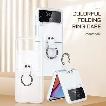 Складной чехол с матовым ремешком для Samsung Galaxy Z Flip 4 5g Flip4 Flip3 Flip 3, чехлы-держатели без отпечатков пальцев for Samsung Z Flip 3 чёрный