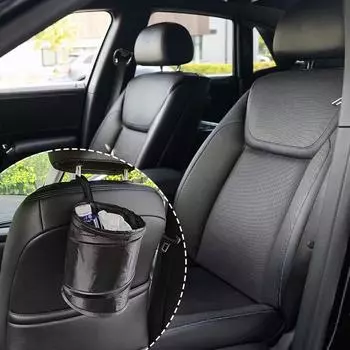 Складной черный автомобильный мусорный бак, мусорный мешок, мусорное ведро для маленьких герметичных автомобильных сумок-холодильников, мусорный мешок Wastebask F7Z7 чёрный