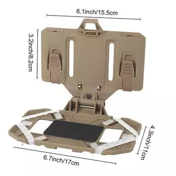 Складной держатель для мобильного телефона с навигационной панелью для экрана размером 4,7–6,7 дюймов, многофункциональный кронштейн для телефона на грудь хаки