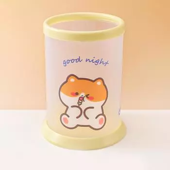 Складной держатель для ручек, милый мультяшный круглый складной держатель для ручек, школьный офисный стол, ящик для хранения канцелярских принадлежностей