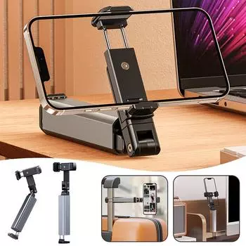 Складной держатель для сотового телефона из алюминиевого сплава, портативная регулируемая подставка для мобильного телефона для путешествий, универсальное крепление для учебы, офиса серебряный