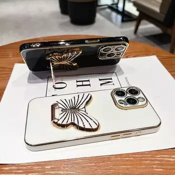 Складной держатель для телефона-бабочки для iPhone, Android, универсальное крепление для планшета, аксессуары чёрный