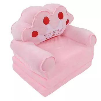Складной детский диван 2 в 1, раскладной милый диван-кровать для гостиной, спальни, узор «Корона», розовый 3 two layers