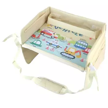 Складной детский игрушечный держатель для стаканчиков с едой, настольный столик, органайзер для детского автокресла, поднос для детского сиденья безопасности автомобиля, коляски с мультяшными узорами, водонепроницаемый Automobile