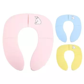 Складной детский коврик для унитаза, коврик для горшка с рисунком, переносной чехол для обучения пользованию горшком с нескользящей подушкой Blue