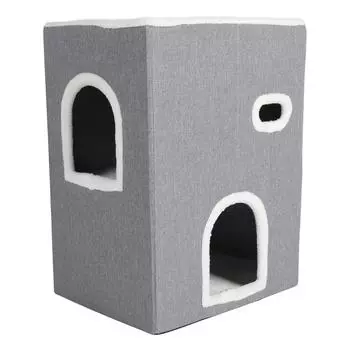 Складной домик для кошек, 3 слоя, большой, полузакрытый, многофункциональный, теплый, удобный для кошек H