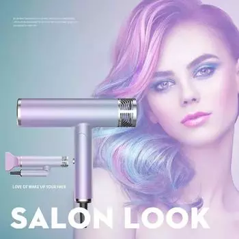 Складной фен для волос, электрический отрицательный ионизатор, складной мини-фен, легкий, тихий, быстрый, для дома и путешествий us белый