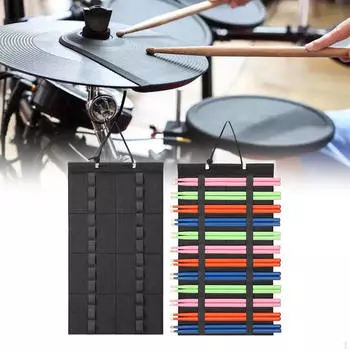 Складной фетровый держатель для барабанных палочек, настенный дисплей для палочек