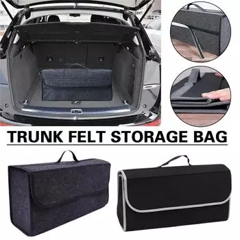 Складной фетровый ящик для хранения в багажнике автомобиля, темно-серый, сумка-органайзер для автомобиля, аксессуары, сумки для багажника, хранение, автомобиль Y1P0