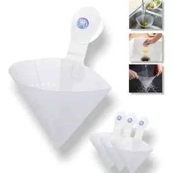 Складной фильтр для кухонной мойки, отдельно стоящий фильтр для мойки, заглушка для раковины для овощей, сливной фильтр, кухонные гаджеты против засоров белый