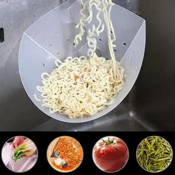 Складной фильтр для раковины Фильтр для остатков на кухне Кухонные гаджеты Присоска Подвесная сетка Сливная корзина Сортировка мусора Антиблокировка белый
