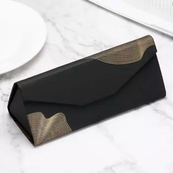 Складной футляр для очков с годовым кольцом и призмой, защитная коробка для солнцезащитных очков чёрный