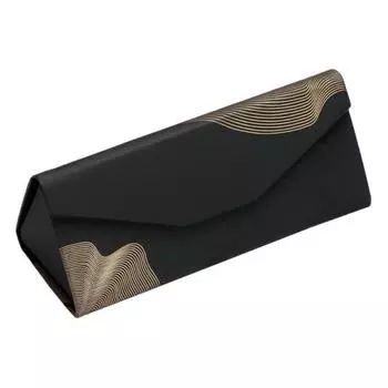 Складной футляр для очков с годовым кольцом и призмой, защитная коробка для солнцезащитных очков матовый черный