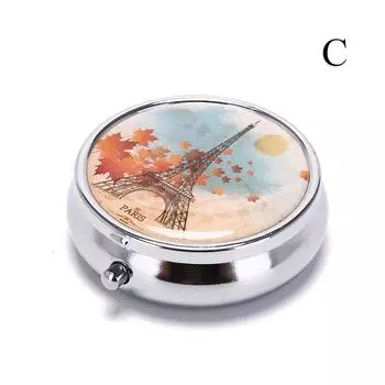 Складной футляр для таблеток, металлический резак для таблеток, коробка для таблеток, контейнер для хранения косметики C