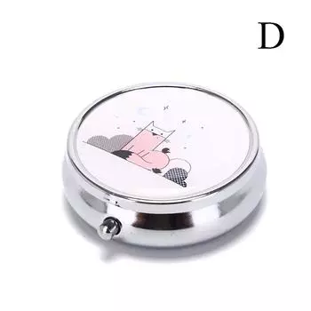 Складной футляр для таблеток, металлический резак для таблеток, коробка для таблеток, контейнер для хранения косметики D