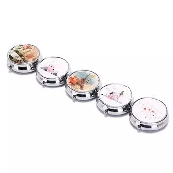 Складной футляр для таблеток, металлический резак для таблеток, коробка для таблеток, контейнер для хранения косметики C