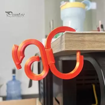 Складной G-образный крюк Прочный, выдерживающий нагрузку Компактный, портативный, универсальный, для самостоятельного использования Застежки для рюкзака Крючки для вешалок Тактическое снаряжение красный/чёрный