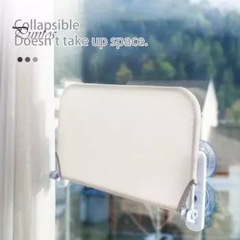 Складной гамак для кошек, дышащий сетчатый тканевый чехол, беспроводная кровать для кошек с 4 присосками, беспроводная стальная рама, оконный насест для принятия солнечных ванн в помещении S бежевый