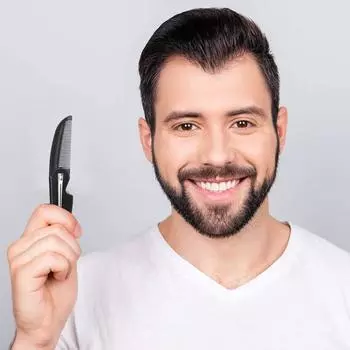 Складной гребень для усов, портативный гребень для бороды, тонкие зубчики, пластиковый карманный гребень, антистатический для путешествий