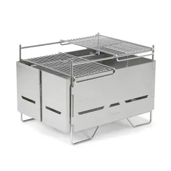 Складной гриль HIGATAMI Сделано в Японии Складной настольный гриль Tsubame Sanjo Легко регулировать уровень нагрева Легко добавлять уголь Тэппанъяки Компактное хранение