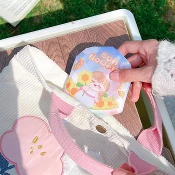 Складной групповой вентилятор, детский круглый вентилятор с милым мультфильмом, маленький вентилятор, мини-тканевый карманный вентилятор, портативный Oil painting Piggy dog