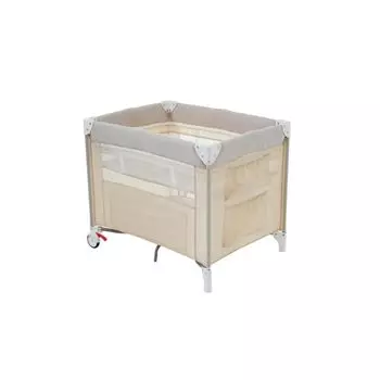 Складной игровой манеж OSJ, коврик для сна, в комплекте сумка для переноски, с матрасом, подарок на день рождения (бежевый)