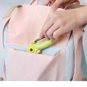 Складной инструмент для фруктов, портативный многоцелевой нож из нержавеющей стали для чистки овощей на домашней кухне зелёный