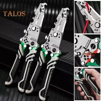 Складной инструмент для зачистки проводов 18 в 1 с нескользящей ручкой Компактный дизайн Портативный многофункциональный DIY-кабельный резак Плоскогубцы для зачистки проводов 1pc