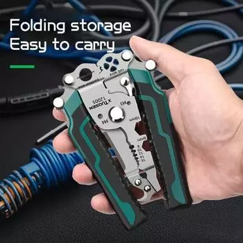 Складной инструмент для зачистки проводов Yousheng с нескользящей ручкой, эргономичный дизайн, высокопрочные многофункциональные кусачки для кабеля, плоскогубцы для зачистки проводов