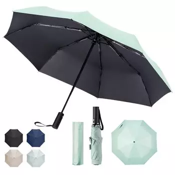 Складной как для солнечной, так и для дождливой погоды, автоматический большой УФ-зонт для воды, тепла, дождливого сезона, черный, дни, открыть/закрыть, мужской, размер, защита, зелёный