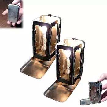 Складной карманный фонарь для свечей для настоящих свечей, старинный небольшой карманный фонарь для свечей, портативный декоративный фонарь для кемпинга, пешего туризма и путешествий 1pc