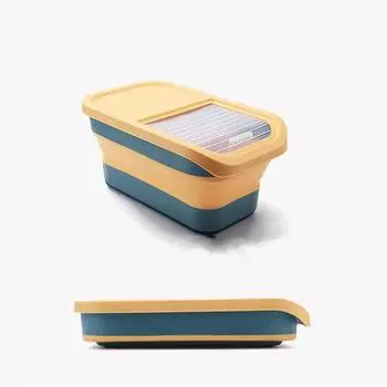 Складной контейнер для хранения корма для собак 10-13 фунтов, большие контейнеры для корма для кошек, контейнер с крышками, складная кухонная каша, хранение риса