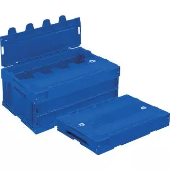 Складной контейнер TRUSCO 30 л с крышкой-замком-слайд темно-синий ящик для хранения TR-SC30DB темно-синий