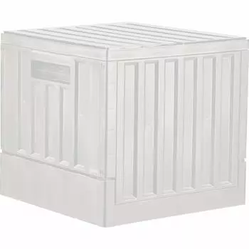 Складной контейнер TRUSCO с крышкой 22 л, белый ящик для хранения, ящик для хранения TCT22-W белый