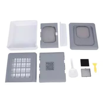 Складной кошачий туалет большого размера с верхним входом, защищенный от брызг, для дома, розовый серый